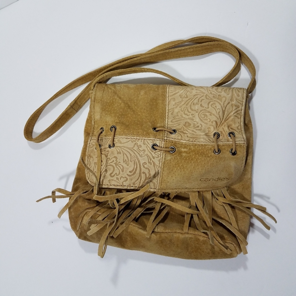 Candies Fringe Suede Bag NWOT